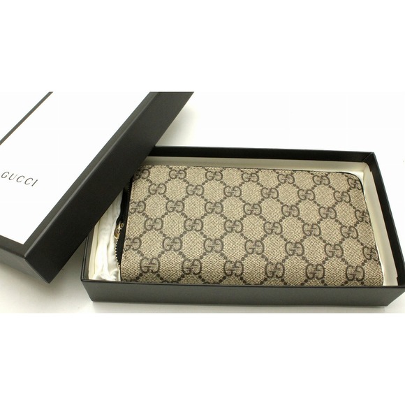 Gucci GG Supreme Long Wallet Leather Beige - Picture 9 of 9